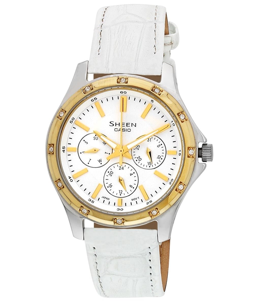 Buy Casio Sheen Analog Silver Dial Women's Watch - SHE-3801GL-7ADR