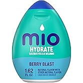 mio Hydrate Liquid Water Enhancer, Berry Blast, 1.62 fl oz | 0 Sugar &amp; 0 Calories, Electrolyte Boost, Control Flavor with a Squeeze, Portable