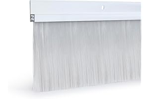 TRADEMARK HARDWARE TMH Door Brush Sweep - Door Sweep for Bottom of Door, 36" Door Sweeps for Exterior Doors – Commercial Door Sweep for Superior Protection - 3" Long Bristles - Aluminum/Silver