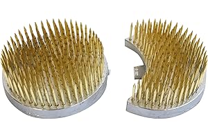 JapanBargain 2301, Flower Frog Japanese Ikebana Kenzan for Flower Arrangements Brass Floral Arranging Pin Needle Holder Sun and Moon Made in Japan, 3-3/4" x 2-1/4"