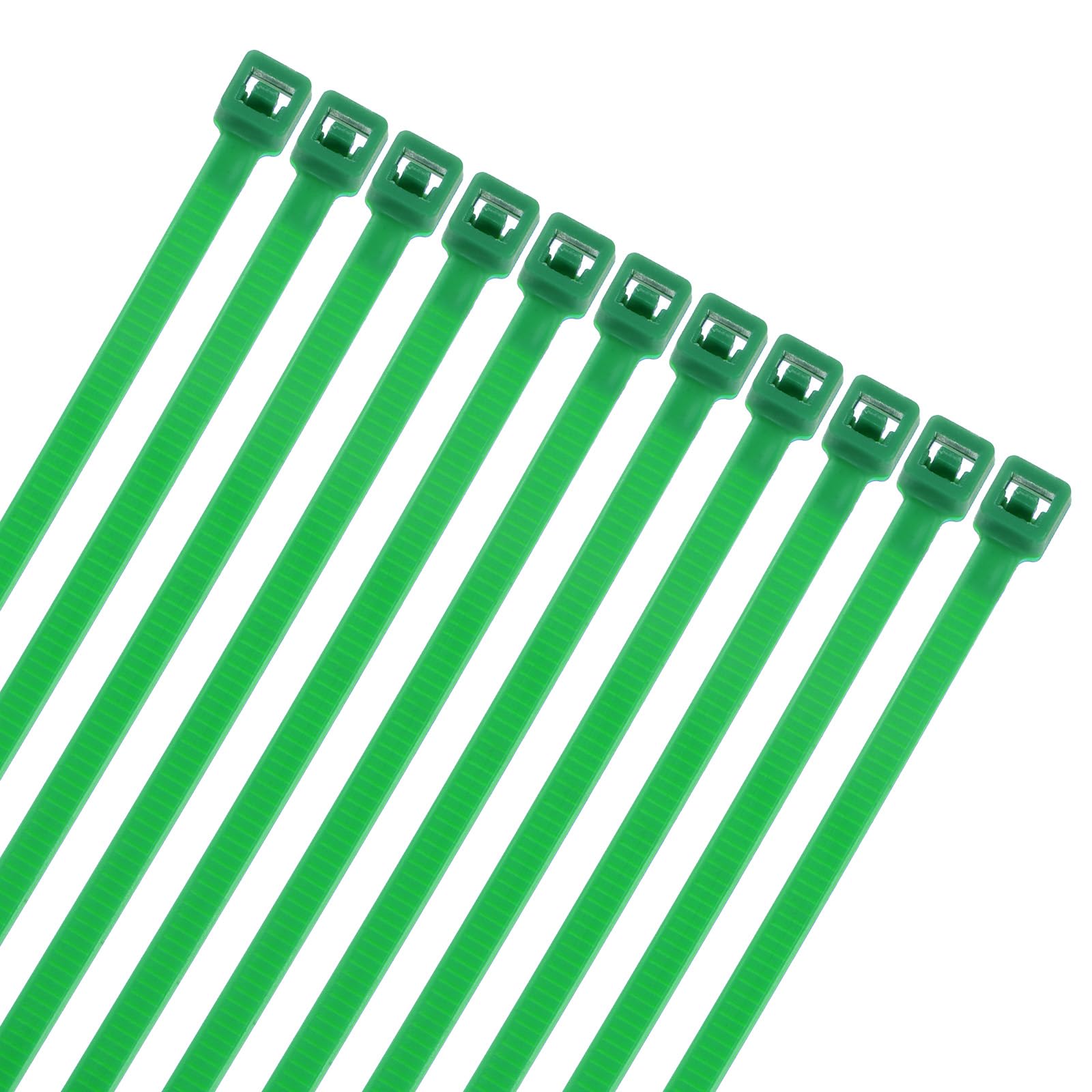 M METERXITY 100-Pack Green Cable Zip Ties, 8 Inch Self-Locking Garden Nylon Wire Ties for Indoor Outdoor Use/Plants/Decor/Cables Manage, 40 Lbs Plastic Tie Straps [3.6mm, Green]