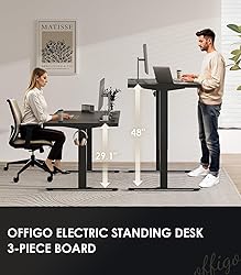 OffiGo Electric Standing Desk with 3-Piece