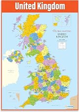 Daydream Education UK Map Poster A1 Gloss Wall Chart Primary & Secondary view 1