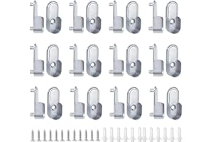 Kyuionty 4 Pack Oval Closet Rod End Supports, Zinc Alloy Wardrobe Bracket Closet Rod Holder Pole Socket Fit for 15x30mm Oval Rods (With 5mm Pins)