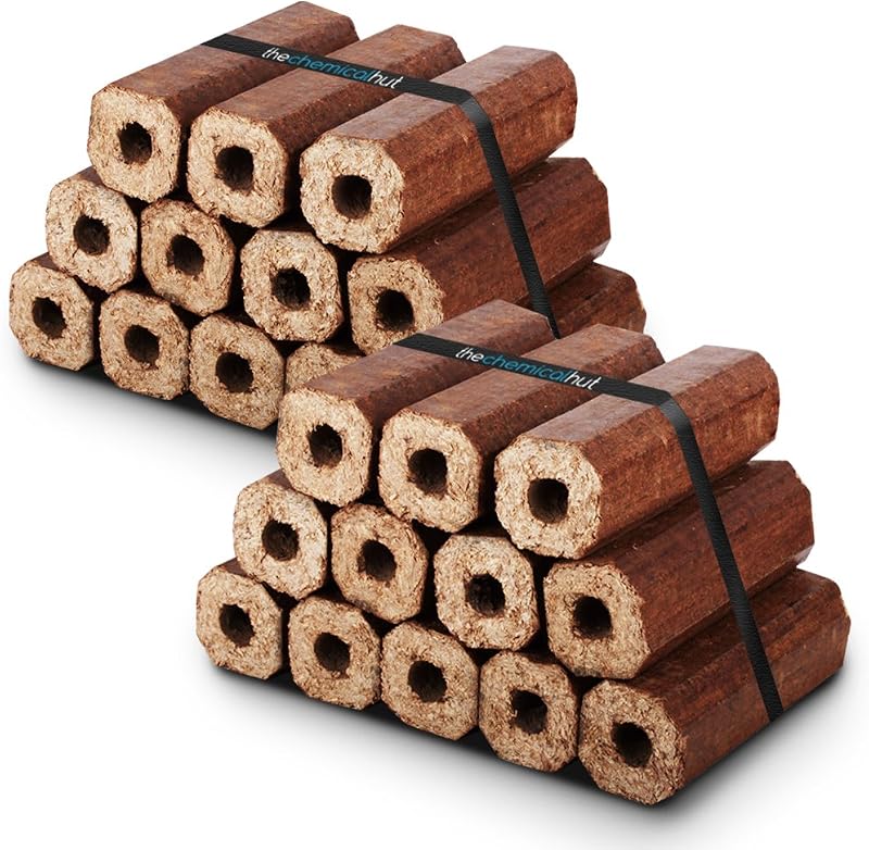 The Chemical Hut X24 Eco Wooden Heat Logs Firewood Stove Log Burner Fire Pit