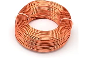 Cheriswelry 650 Feet 18 Gauge 1mm Jewelry Aluminum Wire Bendable Metal Craft Wire Flexible Soft Beading Wire for Sculpting Armature Artistic Floral Garden Wrapping DIY Craft Orange Red