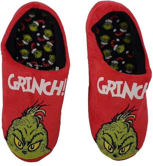 Licensed_Primark DR.Seuss The Grinch Men's Christmas Cosy Slipper Size