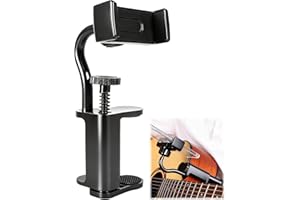 Chasefun Guitar Phone Holder, Adjustable and Rotatable Mount for Guitars, Ukuleles, and Basses, Hands-Free Sheet Music Stand for Video Recording, Live Streaming, and Online Teaching