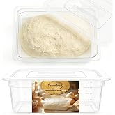 Dough Proofing Container, 5Qt Large Capacity Holds Up to 6.6Lb of Dough, BPA-Free Tray with Lid Dough Rising Box for Bread, Sourdough, Pizza Dough Stackable Dough Container(Clear 1 Pack)
