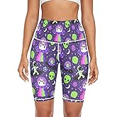 JHKKU High Waist Yoga Shorts for Women Athletic Shorts Leggings with Hidden Pockets