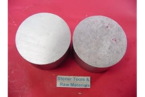 STONER METALS 2 Pieces 2-1/2" Aluminum Round 6061 Solid Rod 1.25" Long T6 Lathe BER Stock 2.5"F