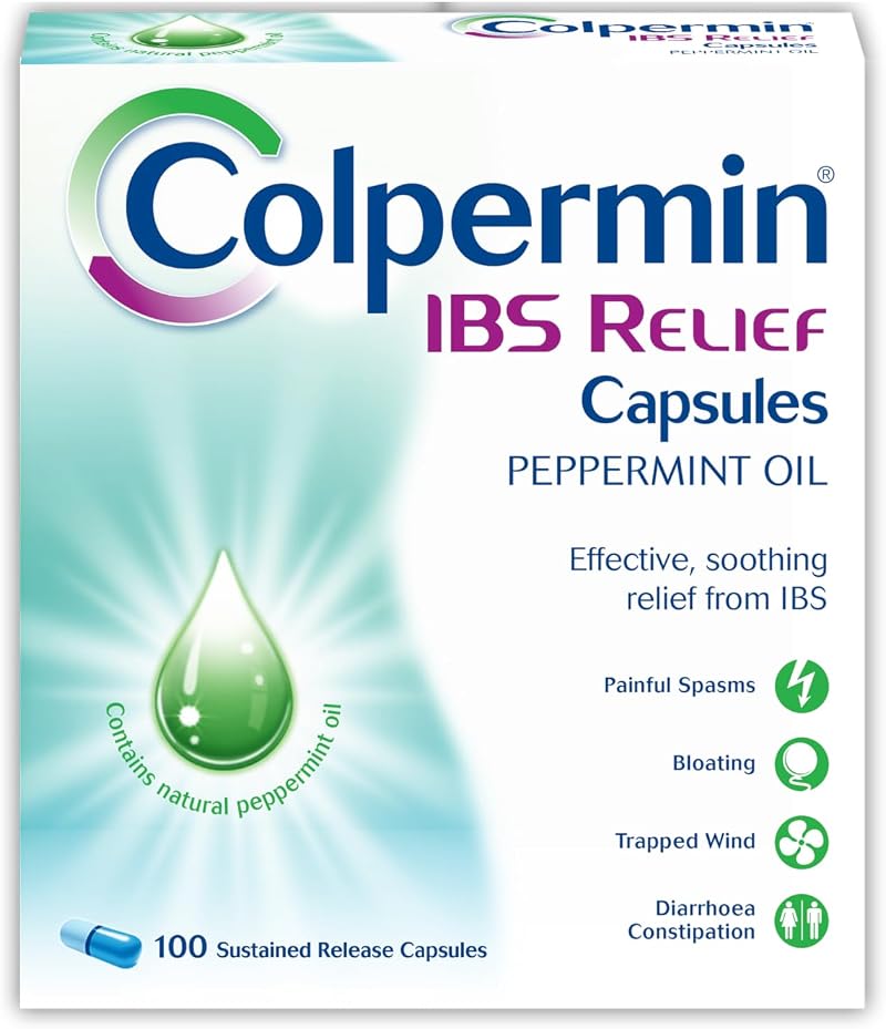 Colpermin IBS Relief Peppermint Oil Capsules 100 Pack - Adults 15+