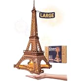 Rolife 3D Wooden Puzzles for Adults, Large Eiffel Tower Set-LED Model Building Sets, Paris Architecture Kits as Home Decor Gift Ideas for Women and Men.