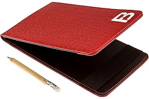 FB FUZZYBUNKERS Quality Leather Golf Scorecard Holder - Yardage Book Cover - Golf Yardage Book - Golf Scorecard Book -Free Pencil and Stat Tracker Sheet