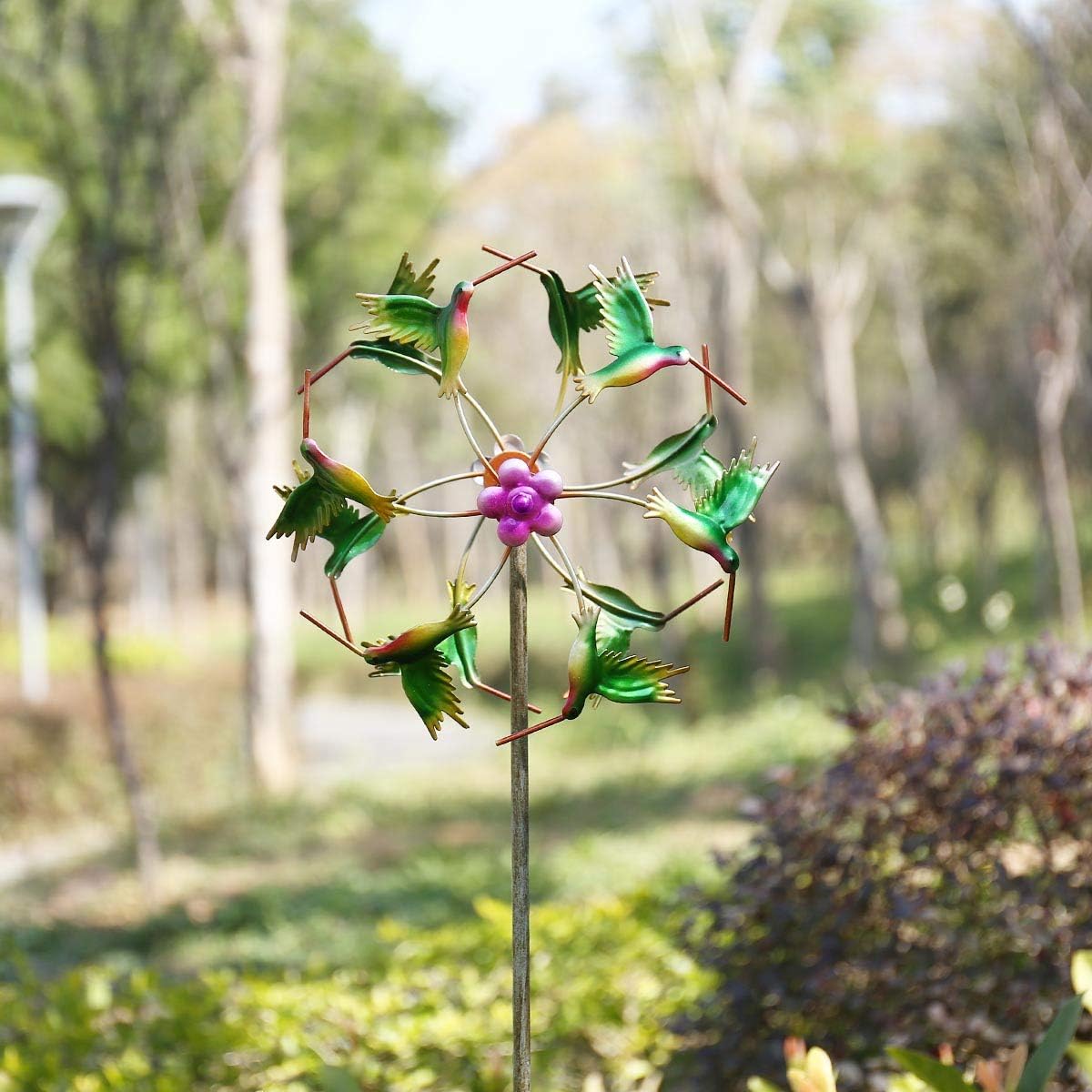 Tooarts Wind Spinner Dual Direction Wind Spinner Reflective Painting&Rustless Metal for Outdoor Yard Patio Lawn & Garden Decorations Multi-Colour