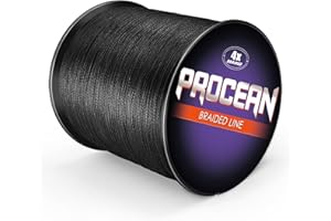 Procean 100% PE 4 & 8 Strands Braided Fishing Line, 6-300 LB Sensitive Braided Lines, Super Performance and Cost-Effective