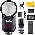 Godox V1-S for Sony Round Head Camera Flash, 2.4G 1/8000 HSS TTL Flash Speedlite, 480 Full Power Shots, 10 Level LED Modeling