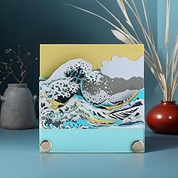 MACTANO 3D Art Memo Pad, Creative The Great Wave