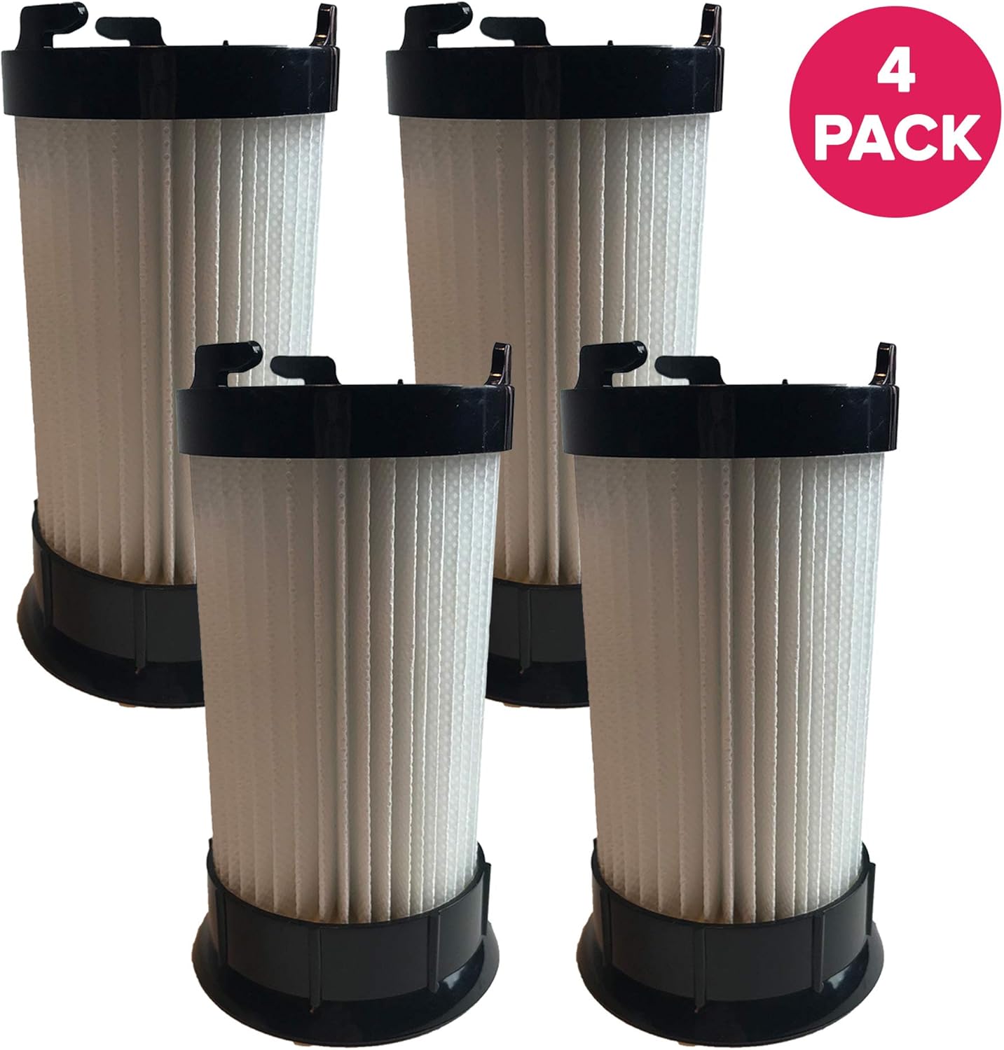 Crucial Vacuum Replacement Vacuum Filter - Compatible with Eureka Part # DCF-4, DCF4, DCF-18, DCF18 - Models 4704BLM, 4702A, 4704BLU, 4704FRD, 4704LMP, 4704LTA 4704ONG, 4704PNK, 4704PUR (4 Pack)