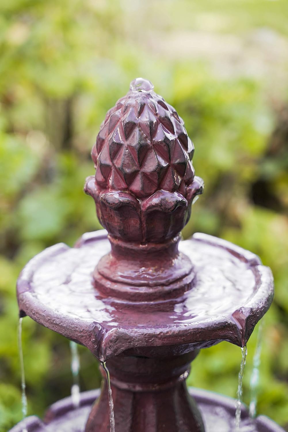 XBrand FT973615 3-Tier Freestanding Waterfall Fountain Outdoor Garden, Yard, Lawn, Porch Décor, 52 Inch Tall, Brown : Garden & Outdoor