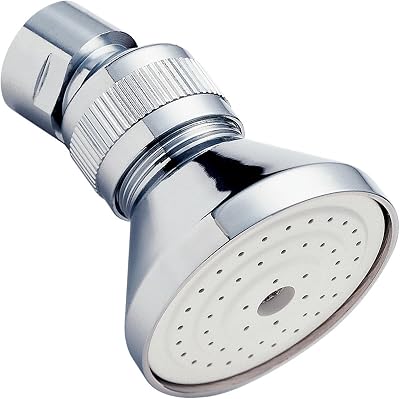 Deva HEAH01 Brass Shower Head Swivel Joint Chrome Finish 2 Inch Standard UK