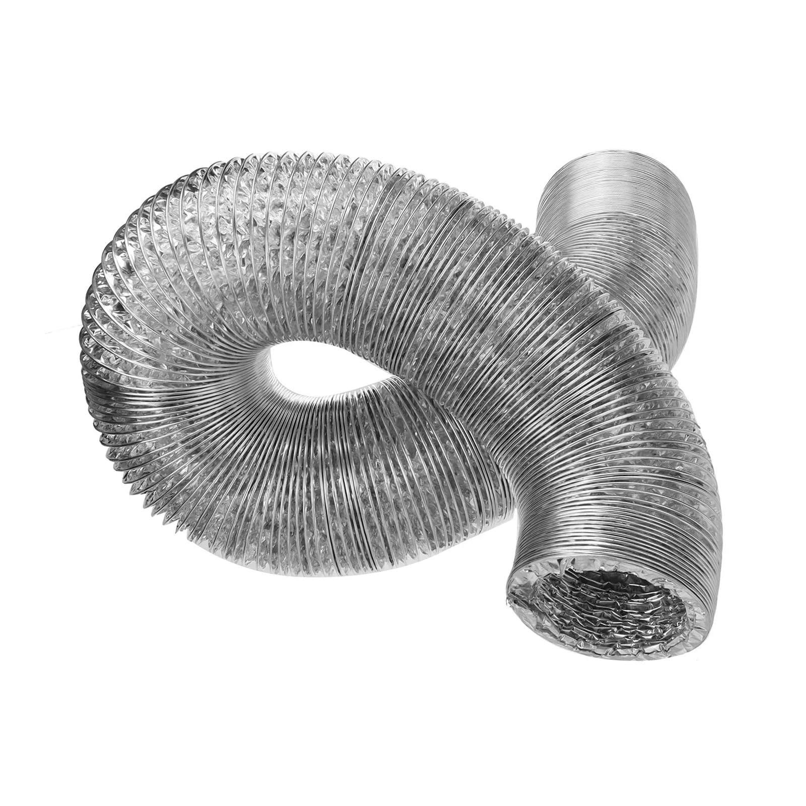 Inscrip 5M Ventilation Duct Pipe, Diameter 65 mm Aluminium Foil Hose, 5 Metres Aluminium Pipe Hose, Exhaust Hose, Flexible Hoses for Exhaust Fan, Bathroom, Kitchen, Pipe Fan, Diesel Heating