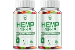 DRLOTON Hemp Gummies High Potency Hemp Supplement Gummies with Pure Natural Hemp Oil Extract, Edible Gummy Vegan Fruit Flavor, Made in USA