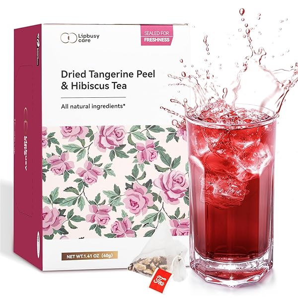 LIPBUSY CARE HIBISCUS TANGERINE COLD BREW TEA BAGS,...