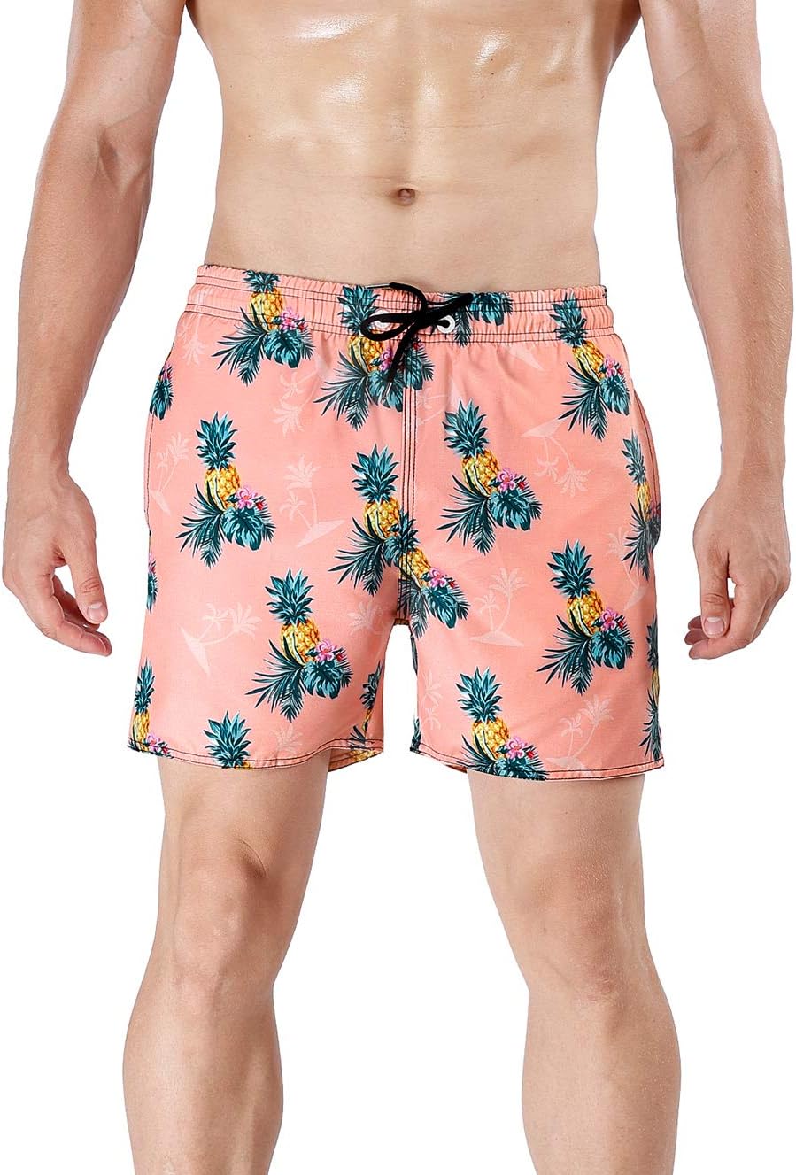 QRANSS Men's Quick Dry Swim Trunks Bathing Suit Beach Shorts