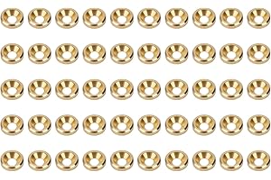 POCREATION 50 pcs Countersunk Washer CNC Pure Copper Finishing Washers Countersunk Cup Shim for Screw M3 M4 M5 M6(M4) Gasket 