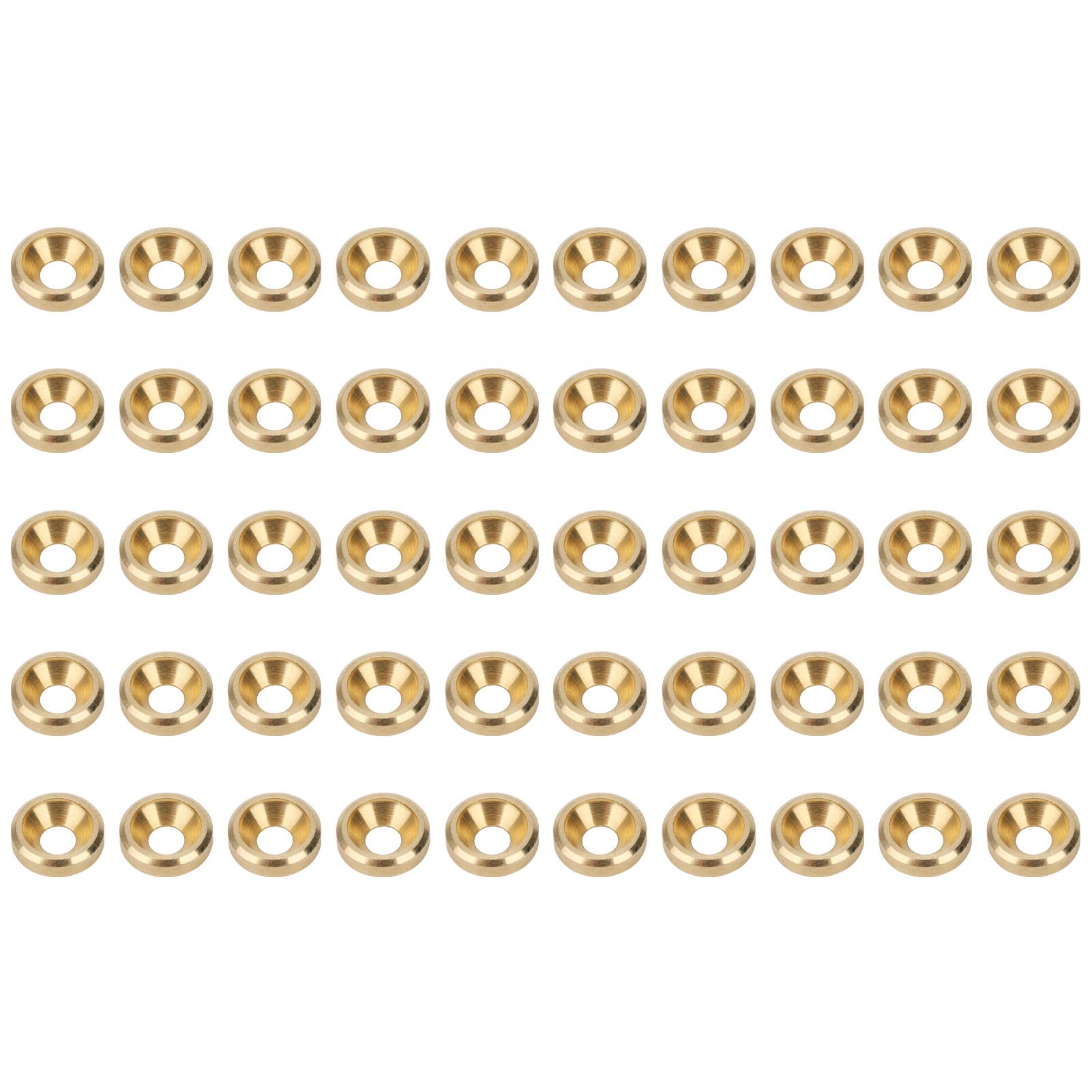 50Pcs Countersunk Screw Cup Washers Copper Countersunk Finish Washers CNC Flat Head Gasket for Industrial Supplies (M4)