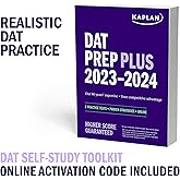 DAT Self-Study Toolkit 2023–2024: DAT Prep Plus Book + 4 Practice Tests + Qbank (Kaplan Test Prep)