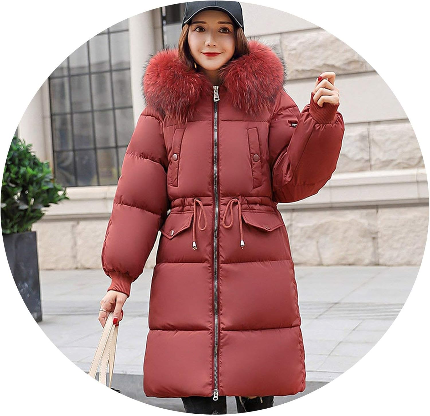 big fur hood women's coat