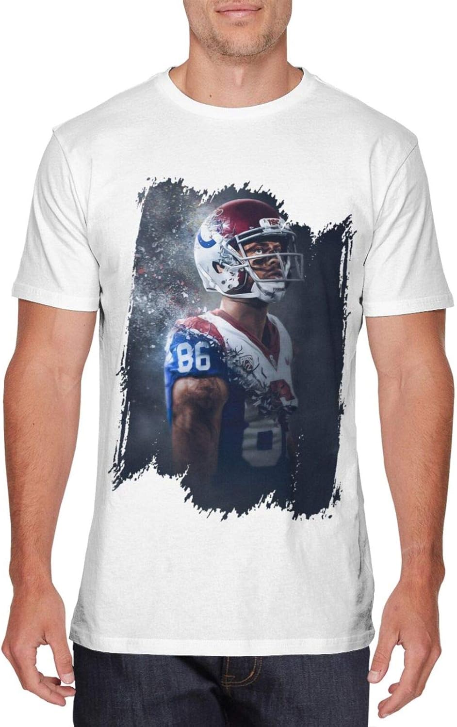 Amazon.com: Michael Pittman Jr Men's Short Sleeve Round Neck Fashion Tshirt White: Clothing