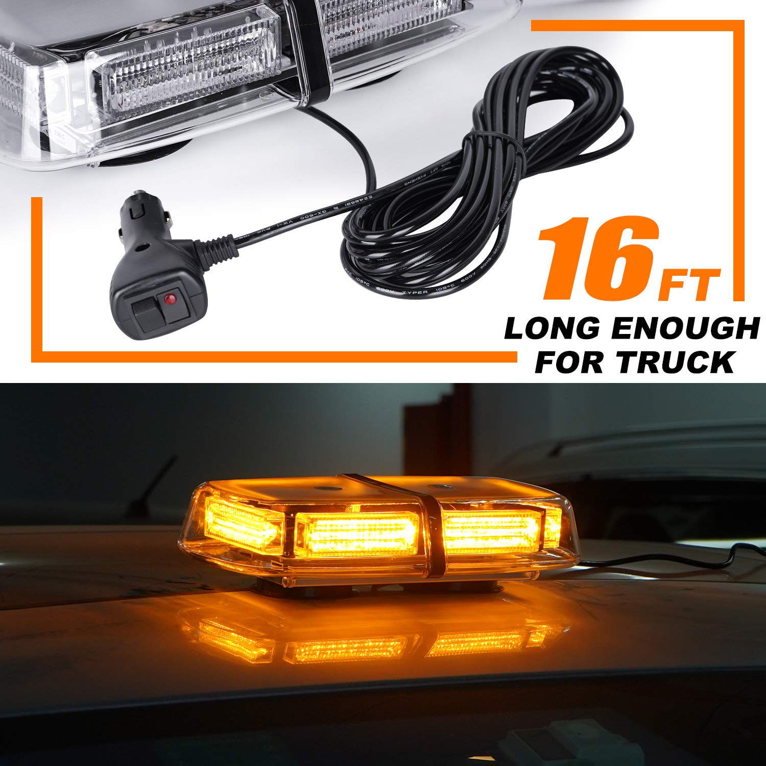 Automotive Waterproof and Mount VKGAT 48 LED Roof Top Strobe