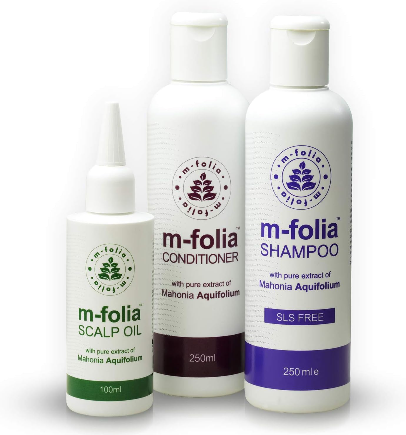 M-FOLIA Hair Care Set Plus Combination Pack containing M-Folia Psoriasis Shampoo Scalp Oil and Conditioner Formulated to Combat the Symptoms of Psoriasis Eczema and Dry Scalp Conditions