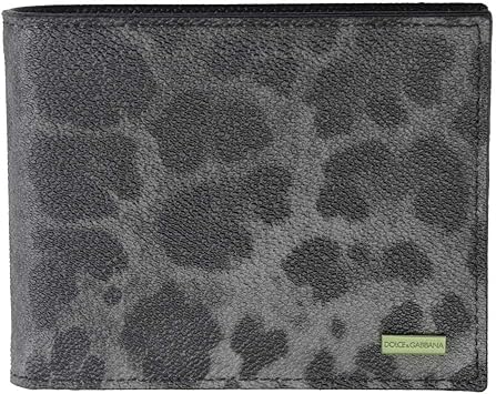 Amazon Dolce Gabbana ドルチェ ガッバーナ 二つ折り財布 メンズ レオパード ダークグレー系 Pvc レザー Bp0457 359 8b6 6 並行輸入品 Dolce Gabbana ドルチェ ガッバーナ 財布