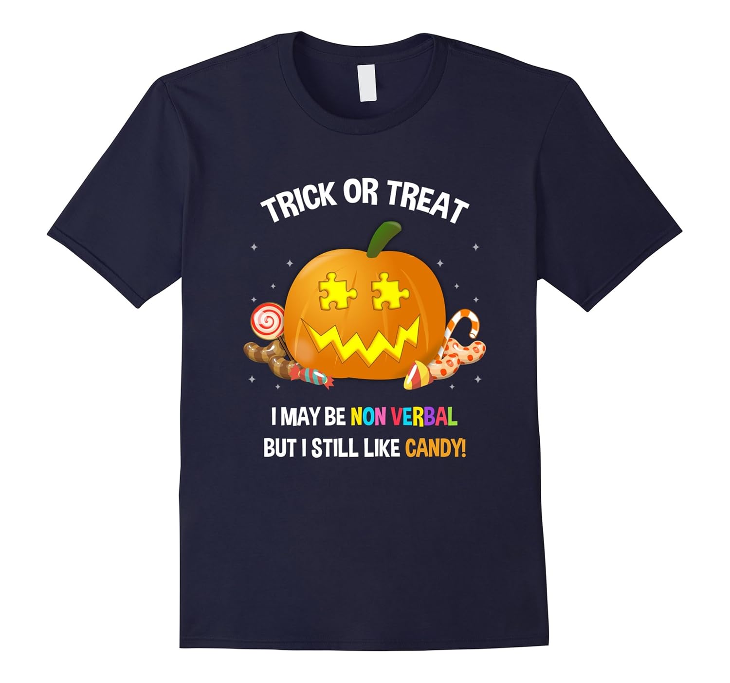 Halloween Autism Trick Or Treat T-Shirt-T-Shirt