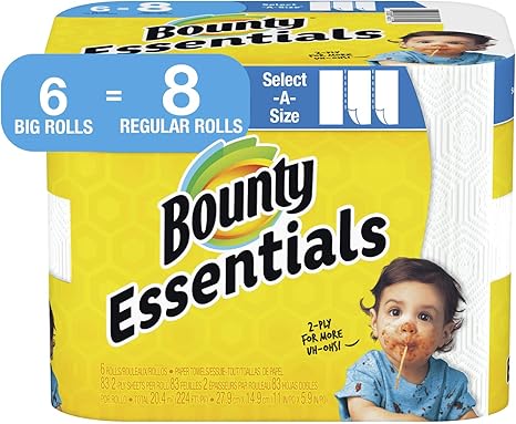 Bounty Essentials Papierhandtuch Handtucher Select A Size 11 In X 5 7 8in Weiss 83 Blatt Pro Rolle 6 Rollen Stuck Karton Amazon De Burobedarf Schreibwaren