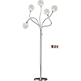 Artiva USA Soho II LED 5-Light Crystal Balls Floor Lamp with Dimmer