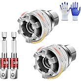 Multi-Function Universal Socket Wrench Tool - Universal Maintenance Tool, 3/8''-3/4'' Adjustable Universal Socket Wrench, Adjustable Universal Sleeve for Home Appliance DIY, Auto Repair (2pcs)