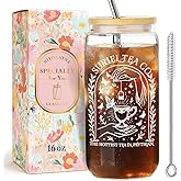 Suriel Tea Co Fantasy Romance Bookish Gifts for Book Lovers Acotar Merch City of Starlight Gifts Drinking Cup with Lids and Straws,Ice Coffee Glass Tumbler,A Court of Thorns and Roses Merch-28