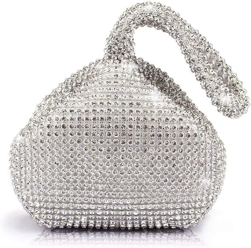 Women Purse Women's Evening Bag Triangle Design Full Rhinestones, Small Size