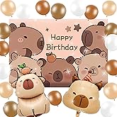 JeVenis Capybara Birthday Decorations Capybara Birthday Party Balloons Backdrop Decorations capybara birthday Cake Balloon Party Favors Capybara Theme Party Supplies Decor