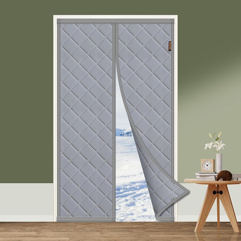 MAGZO Magnetic Thermal Door Curtain 90x200cm Insulated Heavy Windproof