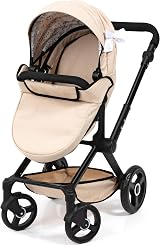 Bayer Design XEO Convertible Doll Pram 46cm Baby Doll Pushchair Beige view 3