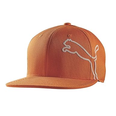 Puma Golf- Monoline Snapback Cap， Vibrant Orange/White