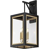 Maxim Lighting 30056CLBKGLD I Neoclass Collection 29 Inch Four Light Outdoor Wall Sconce I Black & Gold Finish I Modern Conte