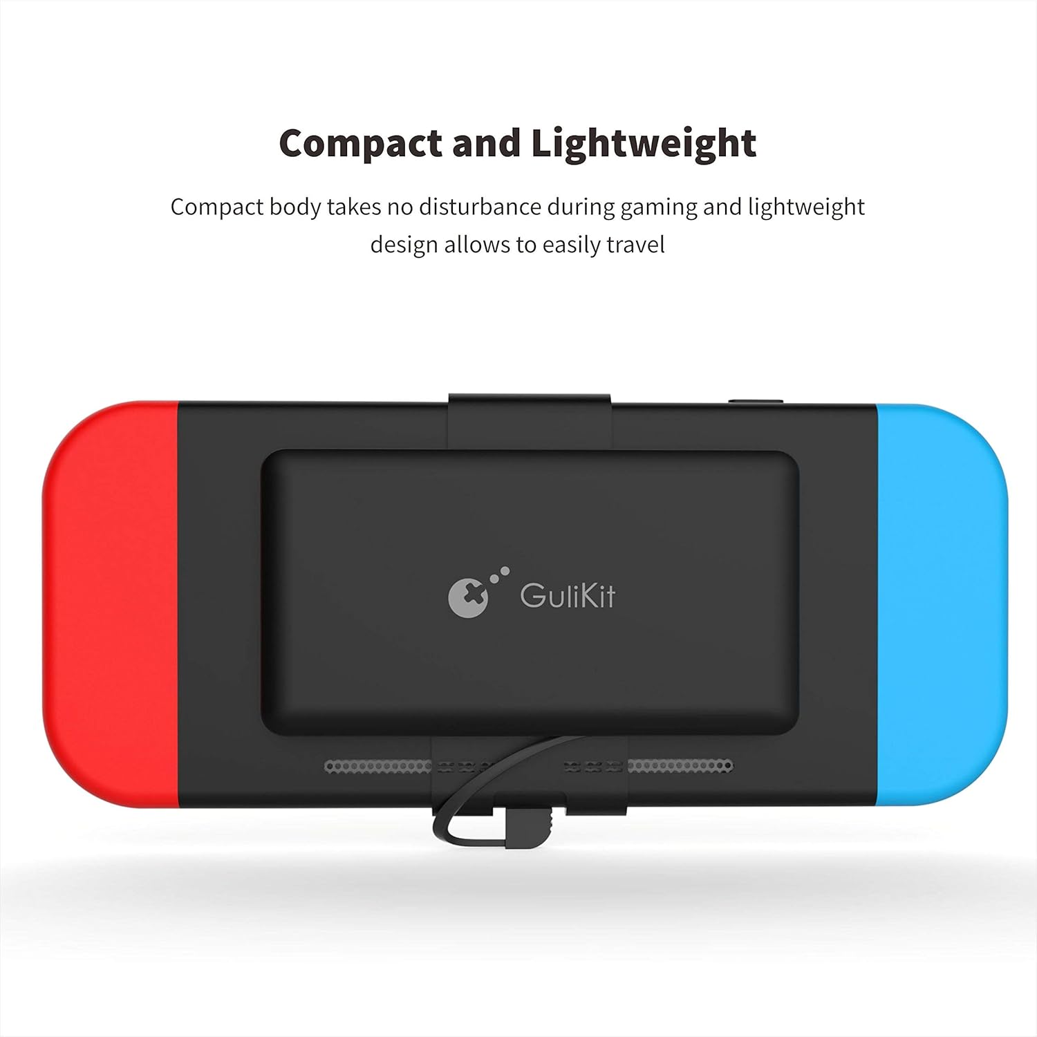 For Nintendo Switch Attached Power Bank, Marval.P GuliKit Battery Master, 10000mAh 5V/3A Flash Rechargeable Tech, Backup Battery Pack Charging Case for Extending 10+ Playing Hours: Video Games