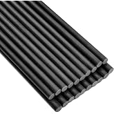 Garden Stakes 48 inch 20 Pack 0.27" Dia Solid Glassfiber Plant Support Rod Tomato Trellis Stakes (Black)